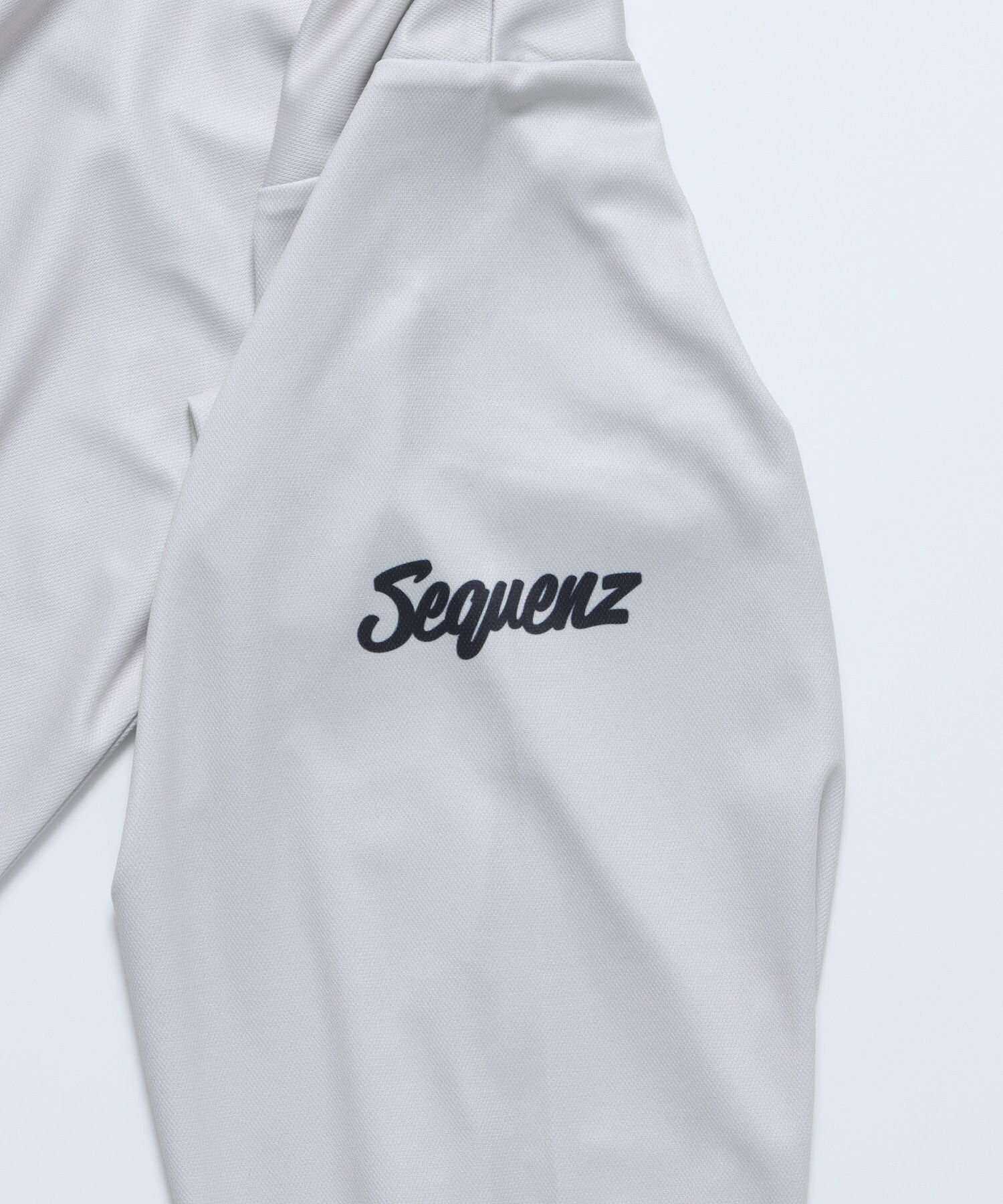 【SEQUENZ】 SQNZ L/S GAME SHIRT / ゲームシャツ ストライプ ビックシルエット ルーズフィット ブランドロゴ プルオーバー Vネック